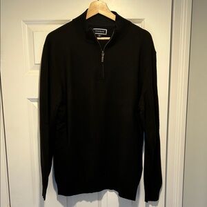 Club Room Men's Black Zip-Up Sweater